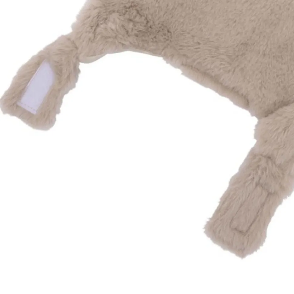Bonnet ours en fausse fourrure angora - beige 6/12 mois