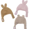 Bonnet ours en fausse fourrure angora - beige 0/6 mois