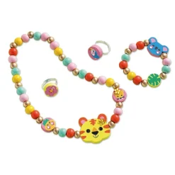 Boîte de 4 bijoux en bois à créer secret jungle