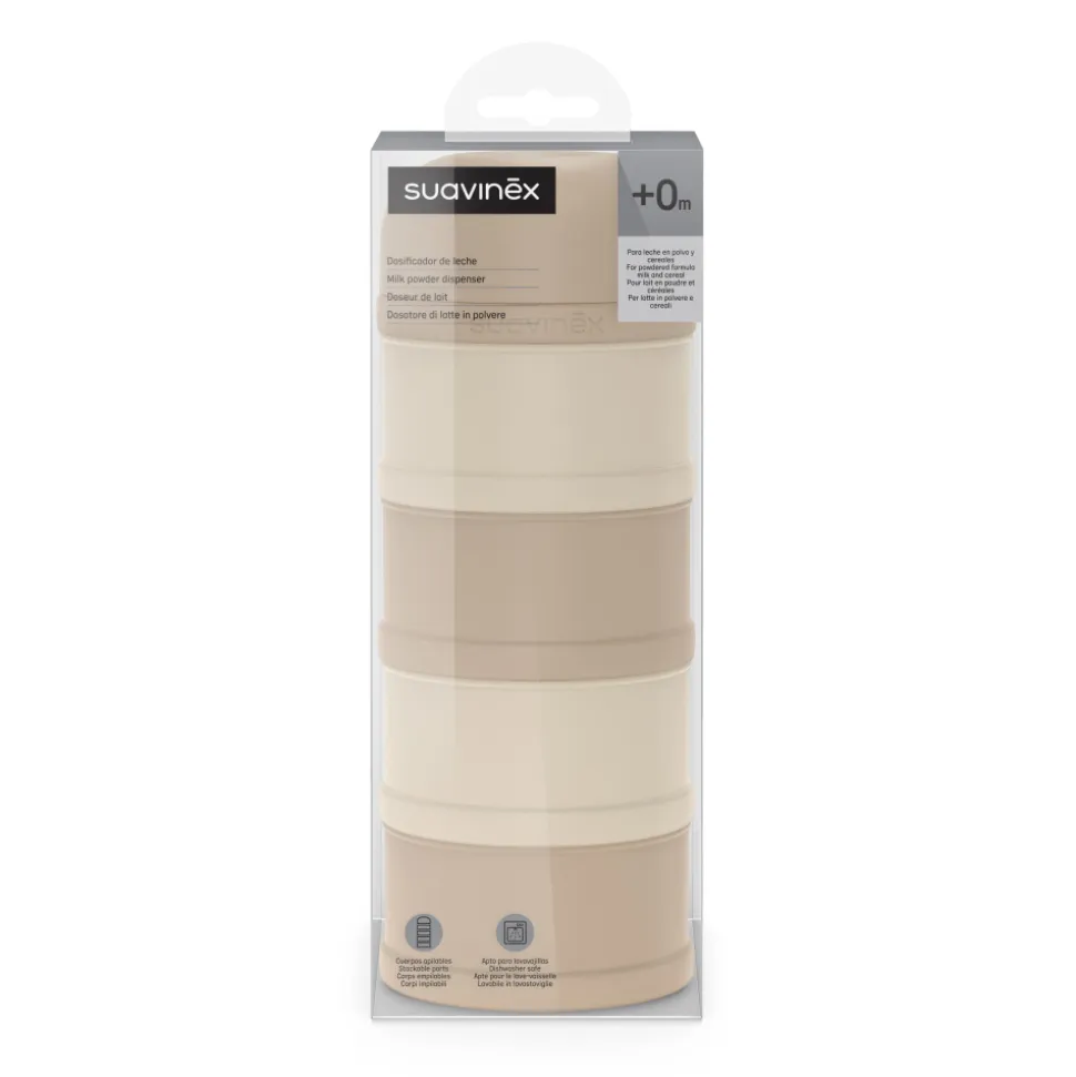 Boîte doseuse de lait 4 compartiments wonderland beige