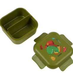 Boîte à goûter avec clips carrée - fireman mr. dino