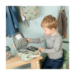 Boîte à goûter avec piques snack tiny trails vert