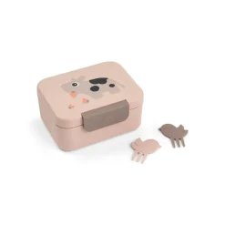 Boîte à goûter avec piques snack tiny farm rose