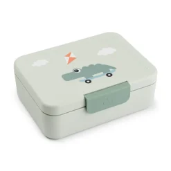 Boîte à goûter avec séparateur playground vert