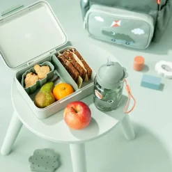 Boîte à goûter avec séparateur playground vert
