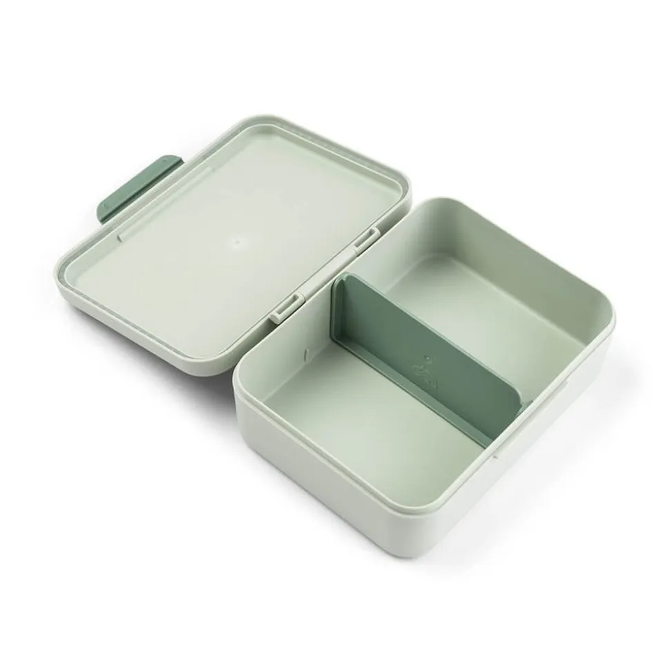 Boîte à goûter avec séparateur playground vert