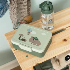 Boîte à goûter avec séparateur tiny trails vert