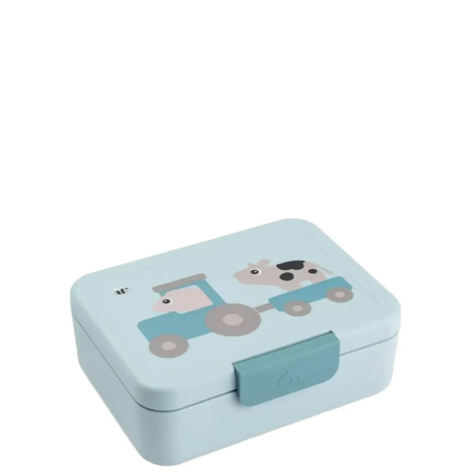 Boîte à goûter avec séparateur tiny farm bleu