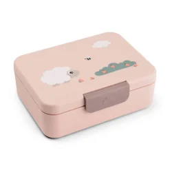Boîte à goûter avec séparateur tiny farm rose