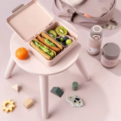 Boîte à goûter avec séparateur tiny farm rose