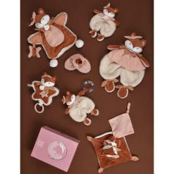 Boîte à musique doudou 16 cm mina la renarde
