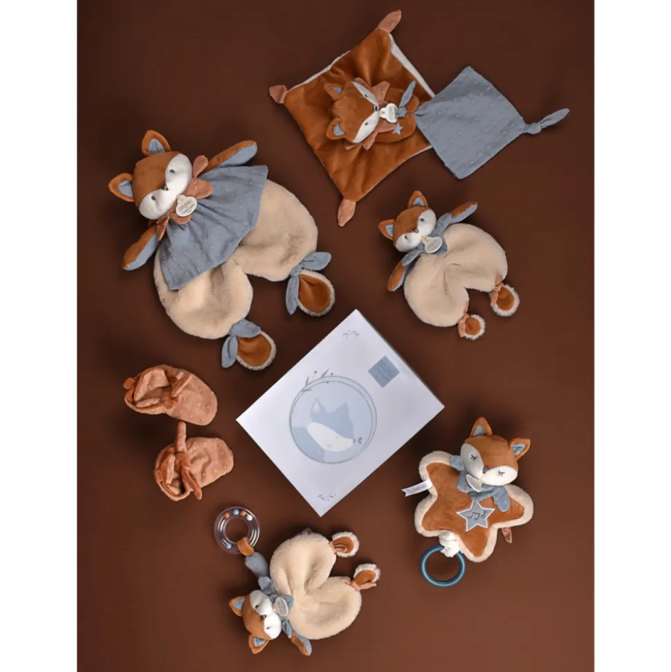 Boîte à musique doudou 16 cm timo le renard