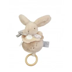 Boîte à musique lapin doudou beige