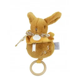 Boîte à musique lapin doudou ocre