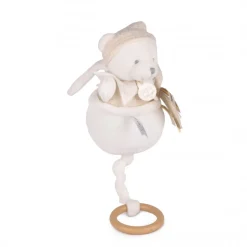 Boîte à musique ours 20 cm beige