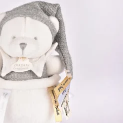 Boîte à musique ours 20 cm gris