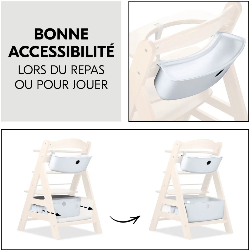 Boîtes de rangement pour chaise haute alpha+