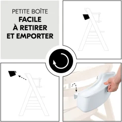 Boîtes de rangement pour chaise haute alpha+