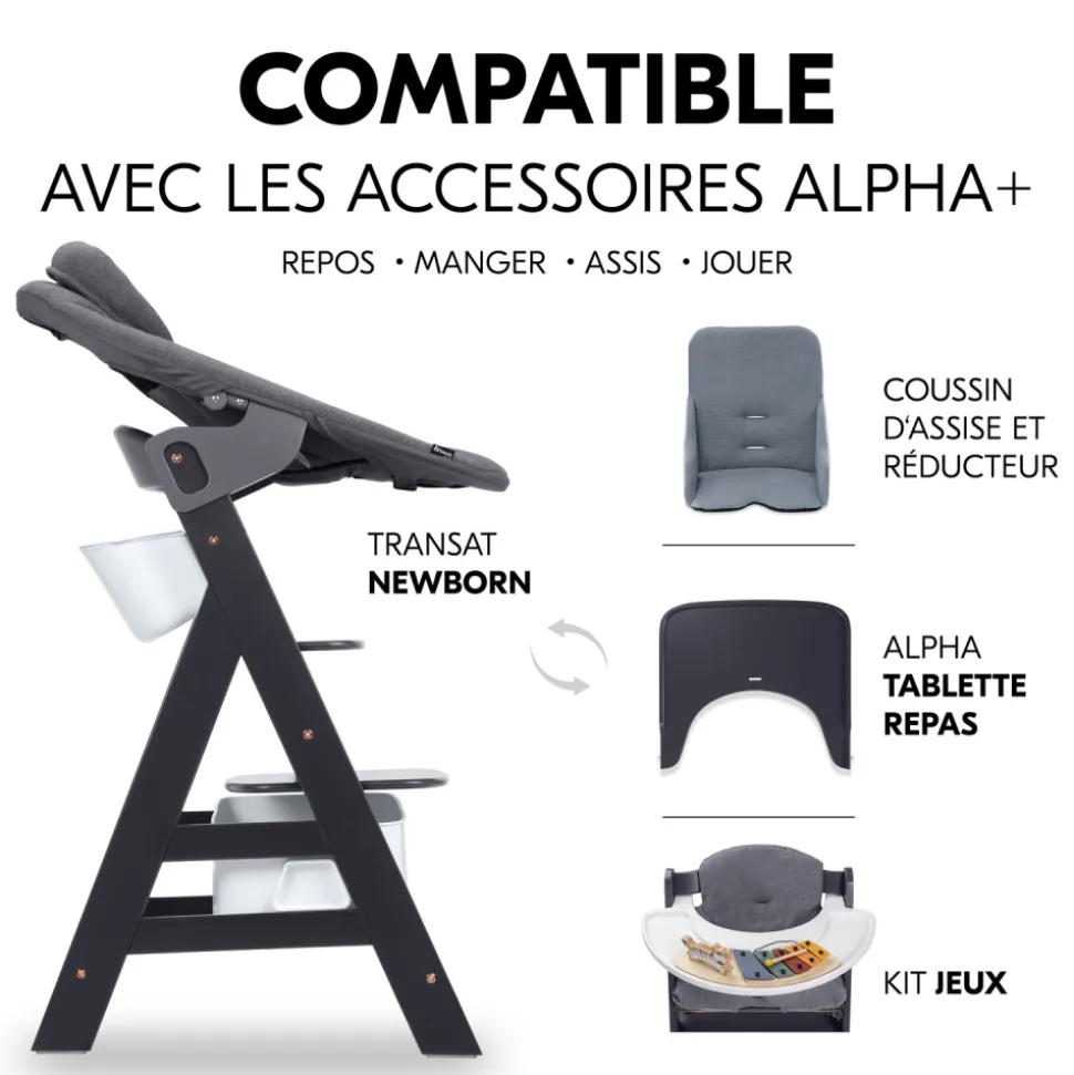Boîtes de rangement pour chaise haute alpha+