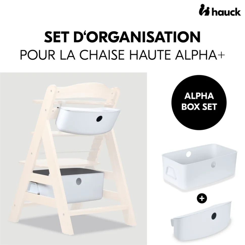 Boîtes de rangement pour chaise haute alpha+