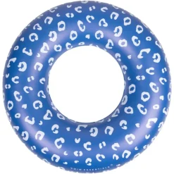 Bouée gonflable 90 cm léopard bleu