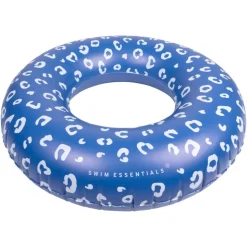Bouée gonflable 90 cm léopard bleu