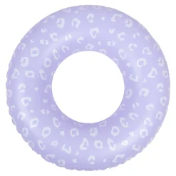 Bouée gonflable 90 cm léopard lila