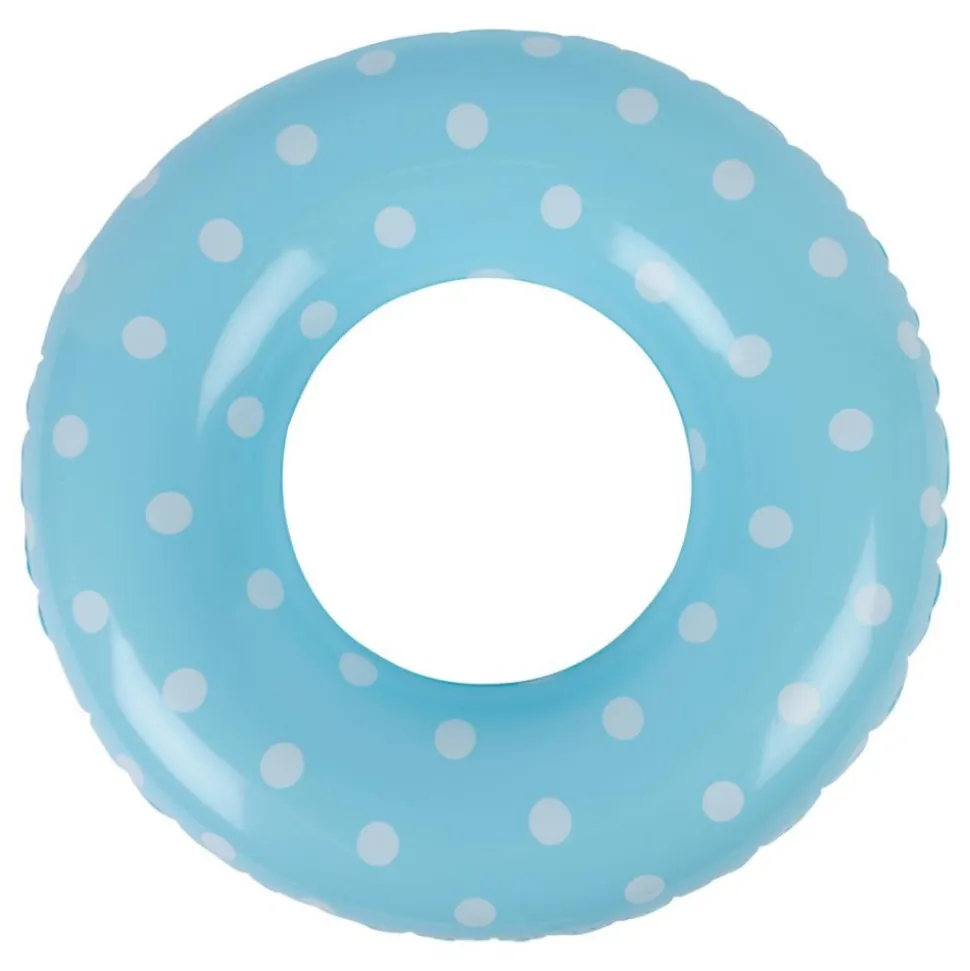Bouée gonflable 90 cm pois bleu