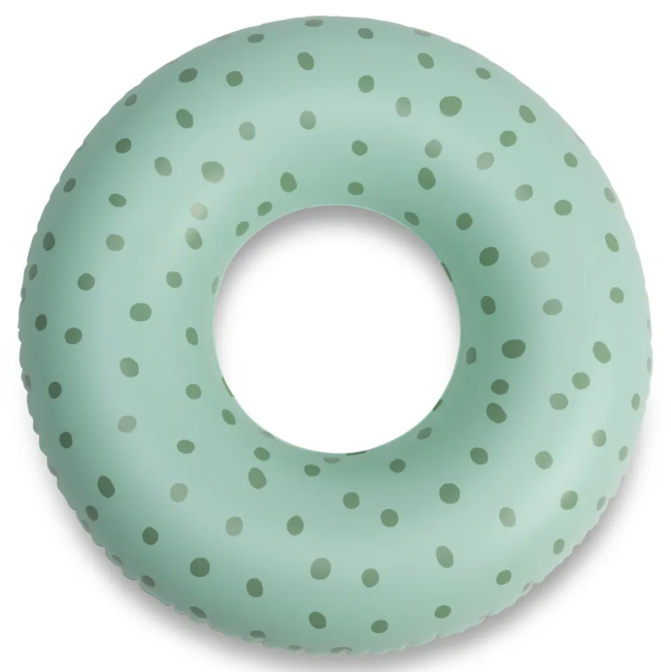 Bouée gonflable pois verts ø 65 cm