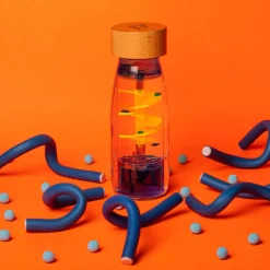 Bouteille sensorielle move spirale bleu