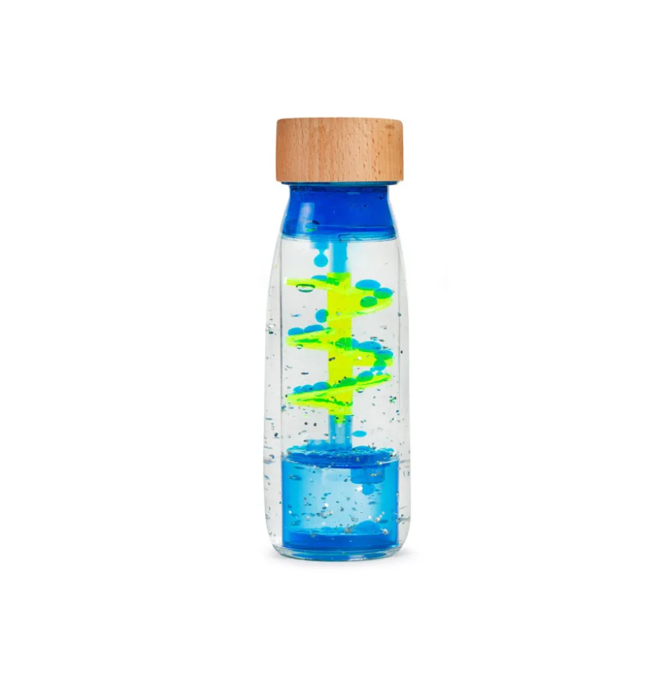 Bouteille sensorielle move spirale bleu