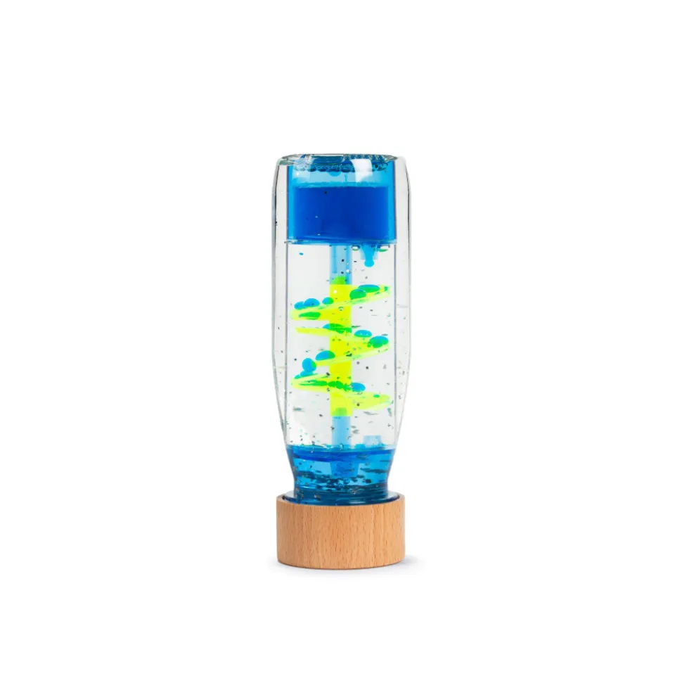 Bouteille sensorielle move spirale bleu