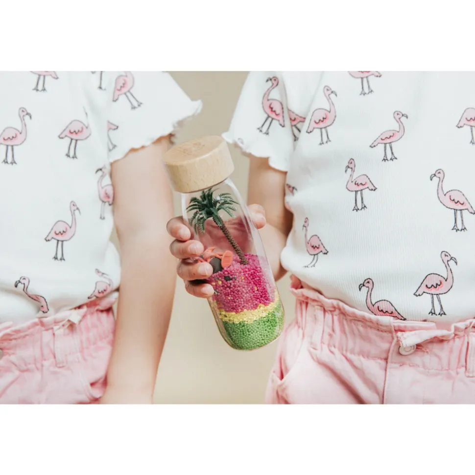 Bouteille sensorielle spy flamant rose