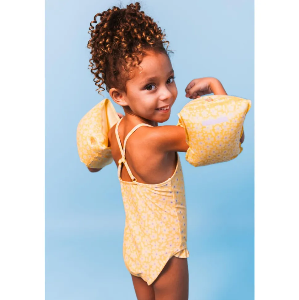 Brassards enfant fleurs jaunes 0-2 ans
