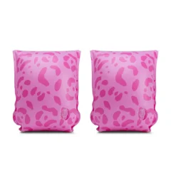 Brassards gonflable enfant 2-6 ans léopard rose
