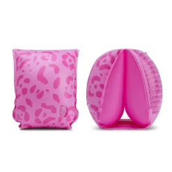 Brassards gonflable enfant 2-6 ans léopard rose