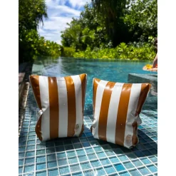 Brassards piscine enfant 0-2 ans - rayures jaunes