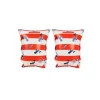Brassards piscine enfant 0-2 ans - rayé blanc/rouge baleine