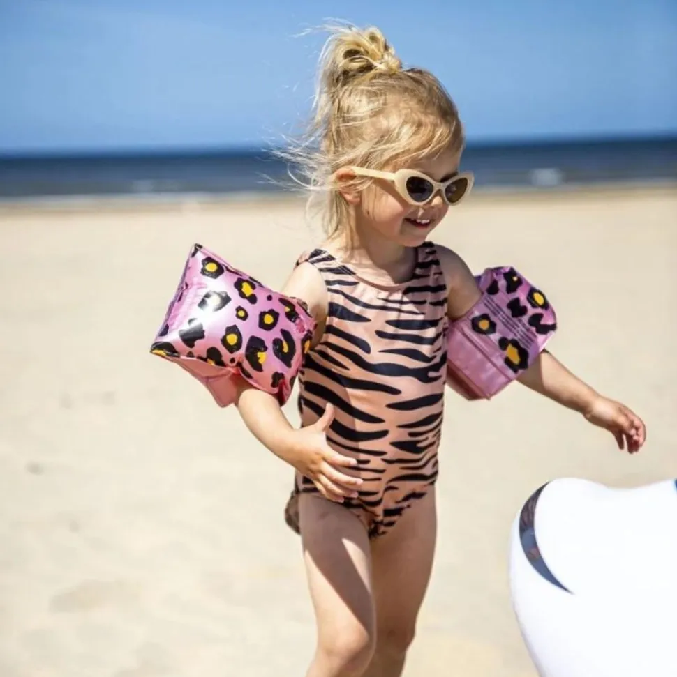 Brassards piscine enfant 2-6 ans - léopard rose gold