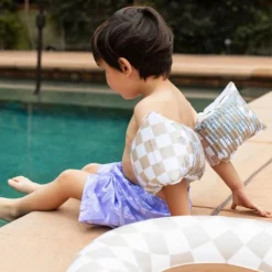 Brassards piscine enfant 2-6 ans - damier sable