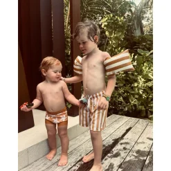 Brassards piscine enfant 2-6 ans - rayures jaunes
