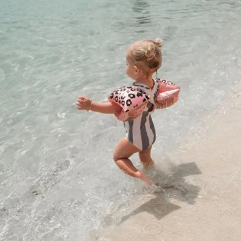 Brassards piscine enfant 0-2 ans - léopard rose gold
