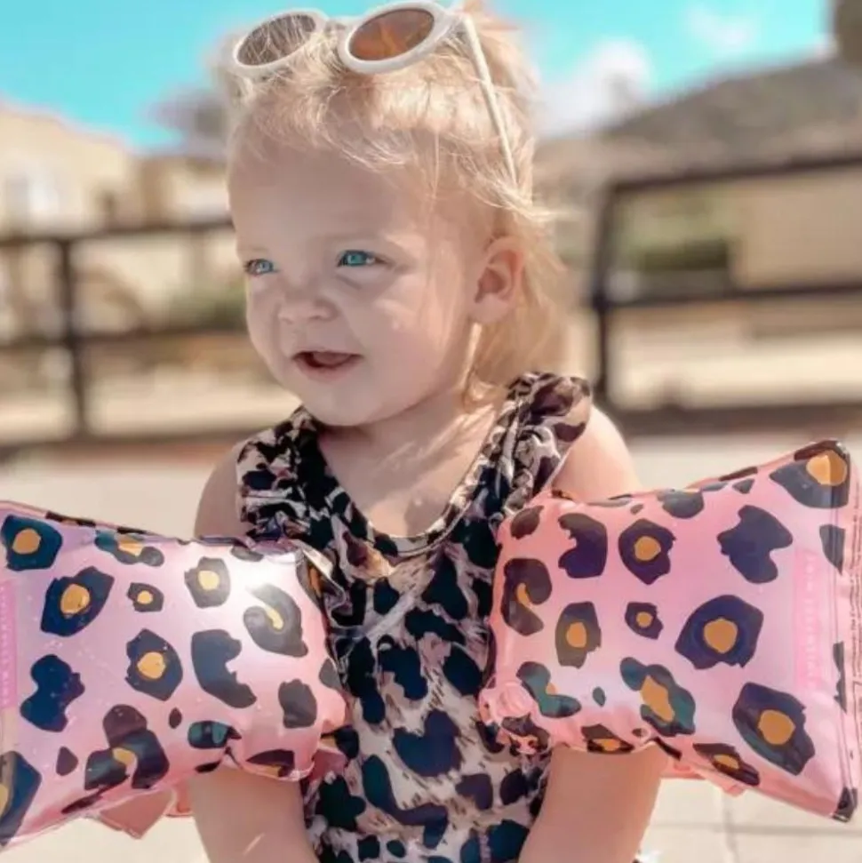 Brassards piscine enfant 0-2 ans - léopard rose gold