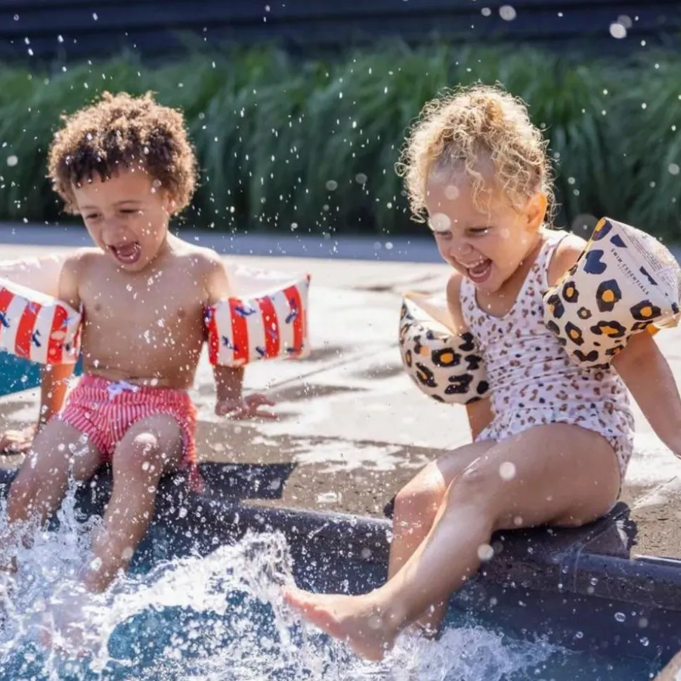 Brassards piscine enfant 2-6 ans - léopard beige