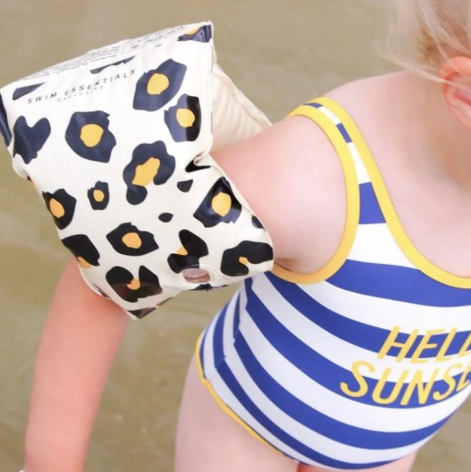 Brassards piscine enfant 2-6 ans - léopard beige