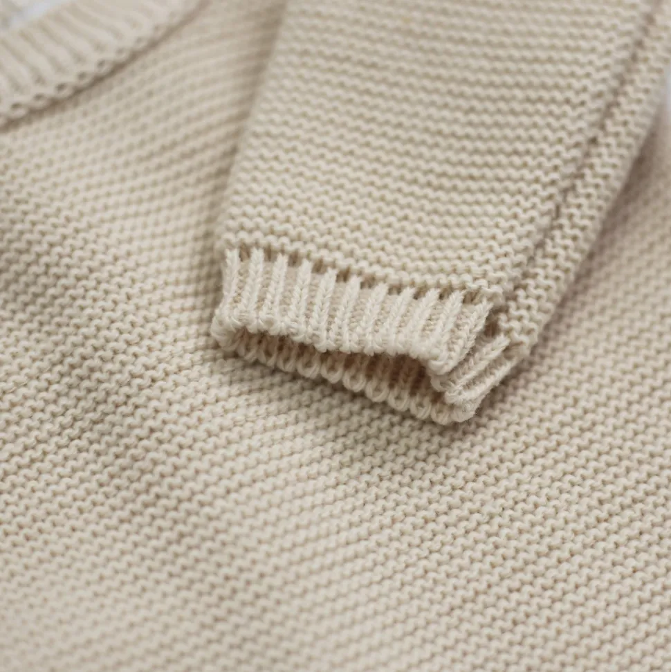 Brassière bébé naissance point mousse 0/1 mois - sable
