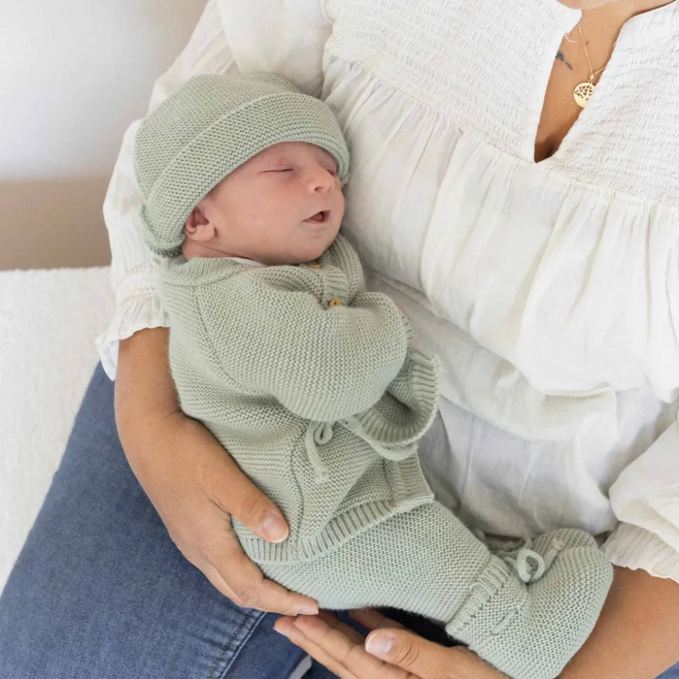 Brassière bébé naissance vert olive