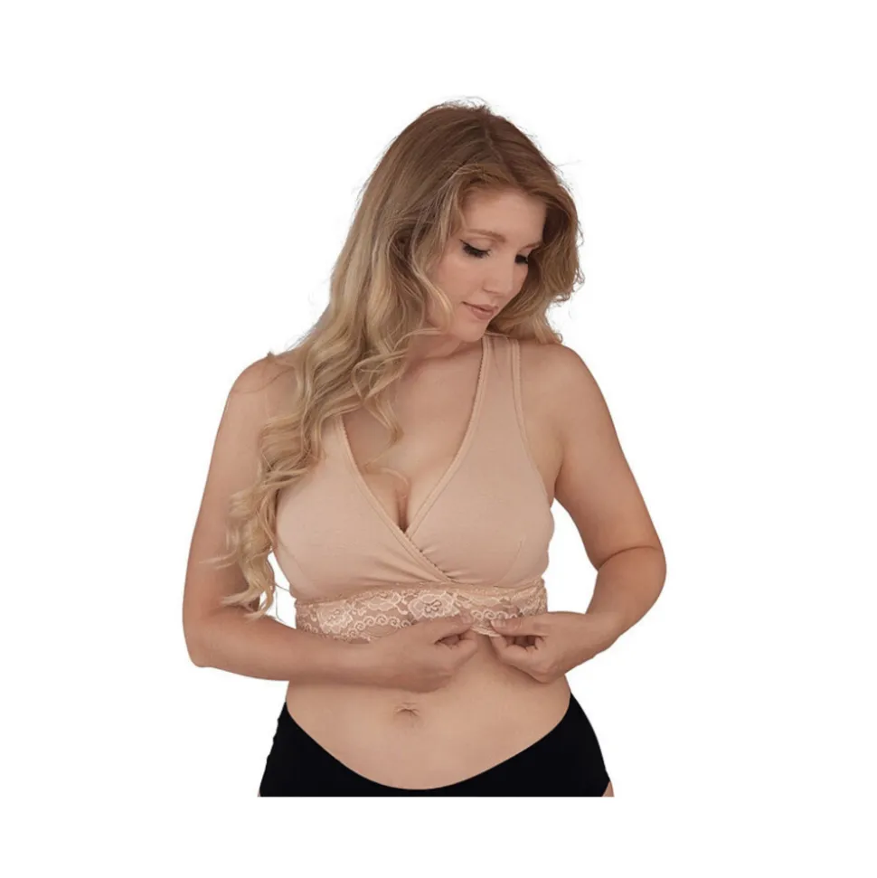 Brassière cache-coeur de grossesse et d'allaitement chair - xl