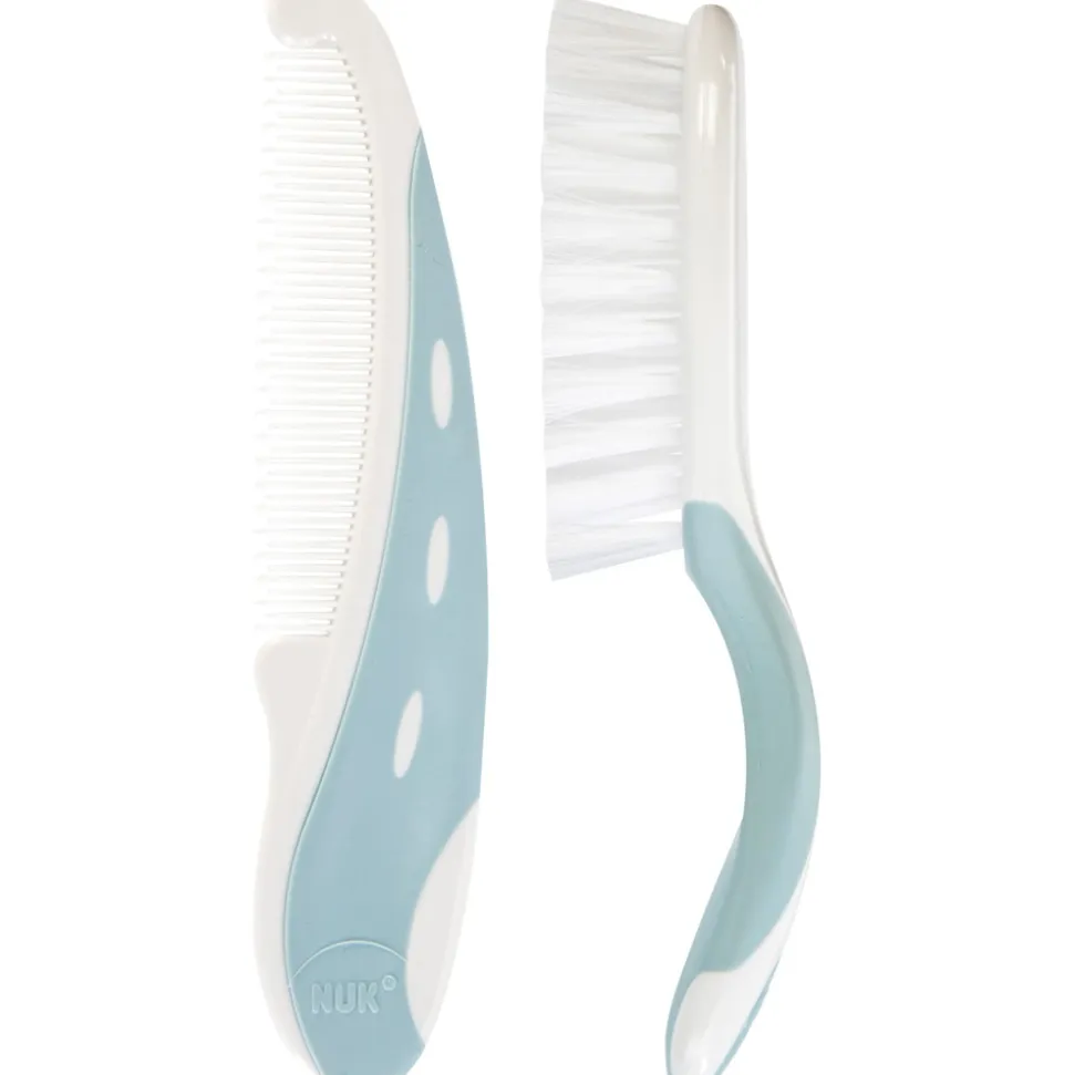 Brosse bébé et peigne bleu