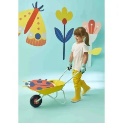 Brouette en métal pour enfant happy garden